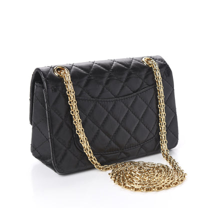 Chanel Aged Calfskin Quilted 2.55 Reissue Mini Flap Black 2 of 11