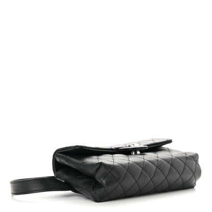 Chanel Grained Calfskin Quilted 2.55 Reissue Flap Belt Bag Clutch Black 4 of 13