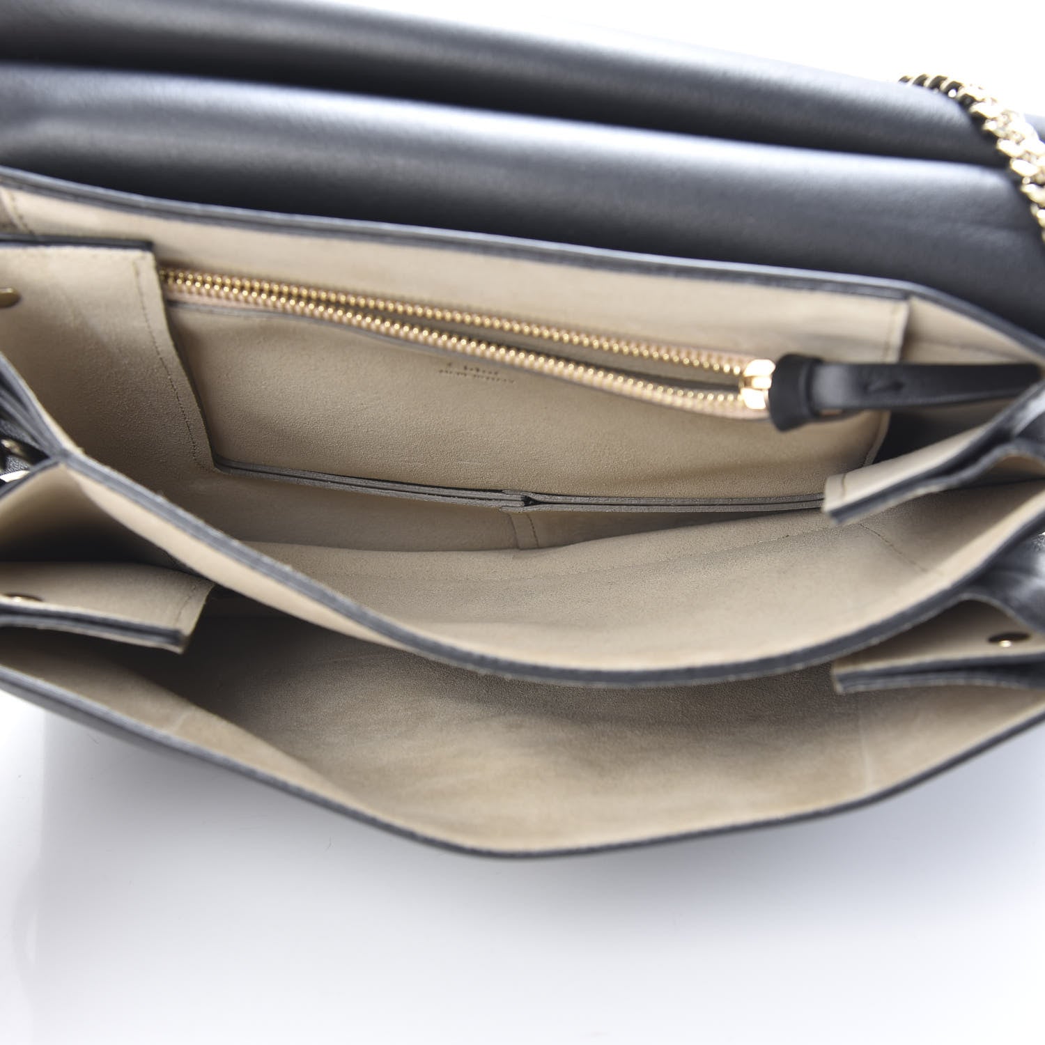 Chloe Suede Calfskin Medium Faye Shoulder Bag Black 5 of 14
