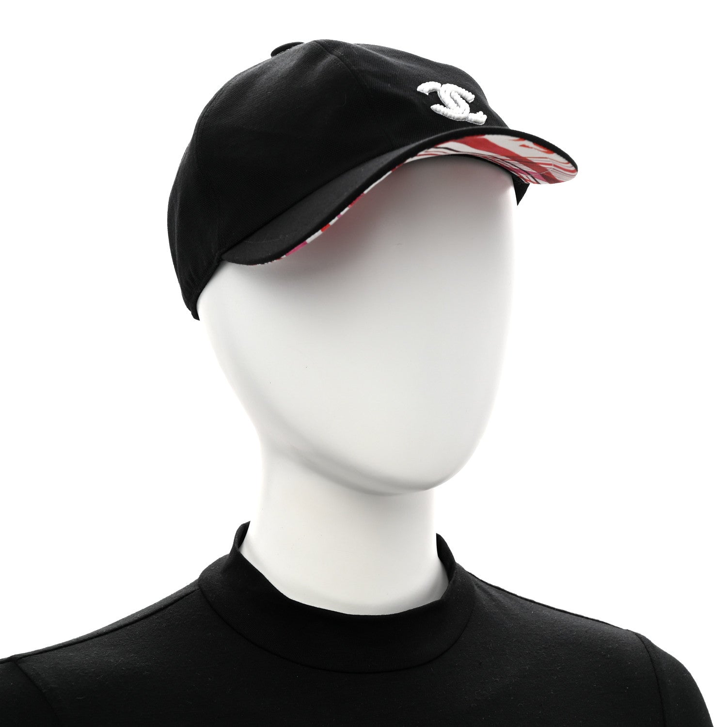 Chanel Cotton Beaded CC Cap Hat Black 2 of 8