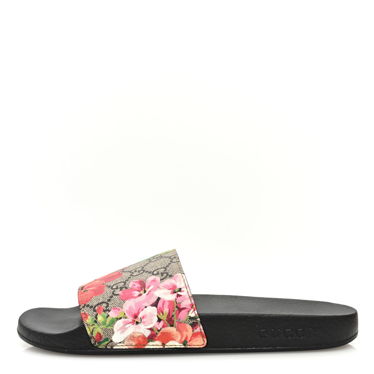 Gucci GG Supreme Monogram Blooms Slide Sandals 40 Beige Multicolor 1 of 8