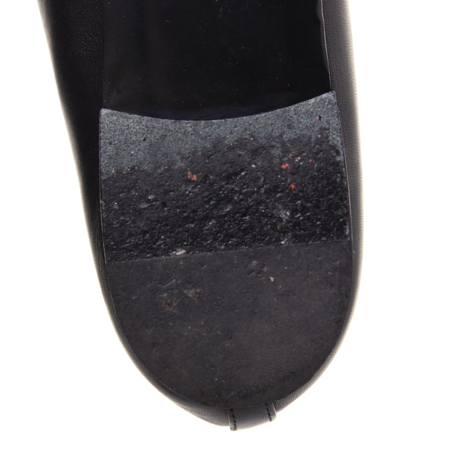 Chanel Lambskin Patent Cap Toe Ballerina Flats 37 Black 8 of 20