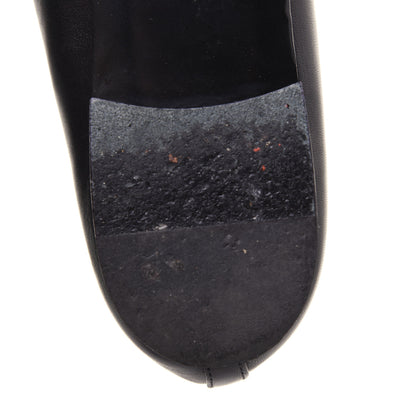 Chanel Lambskin Patent Cap Toe Ballerina Flats 37 Black 8 of 20
