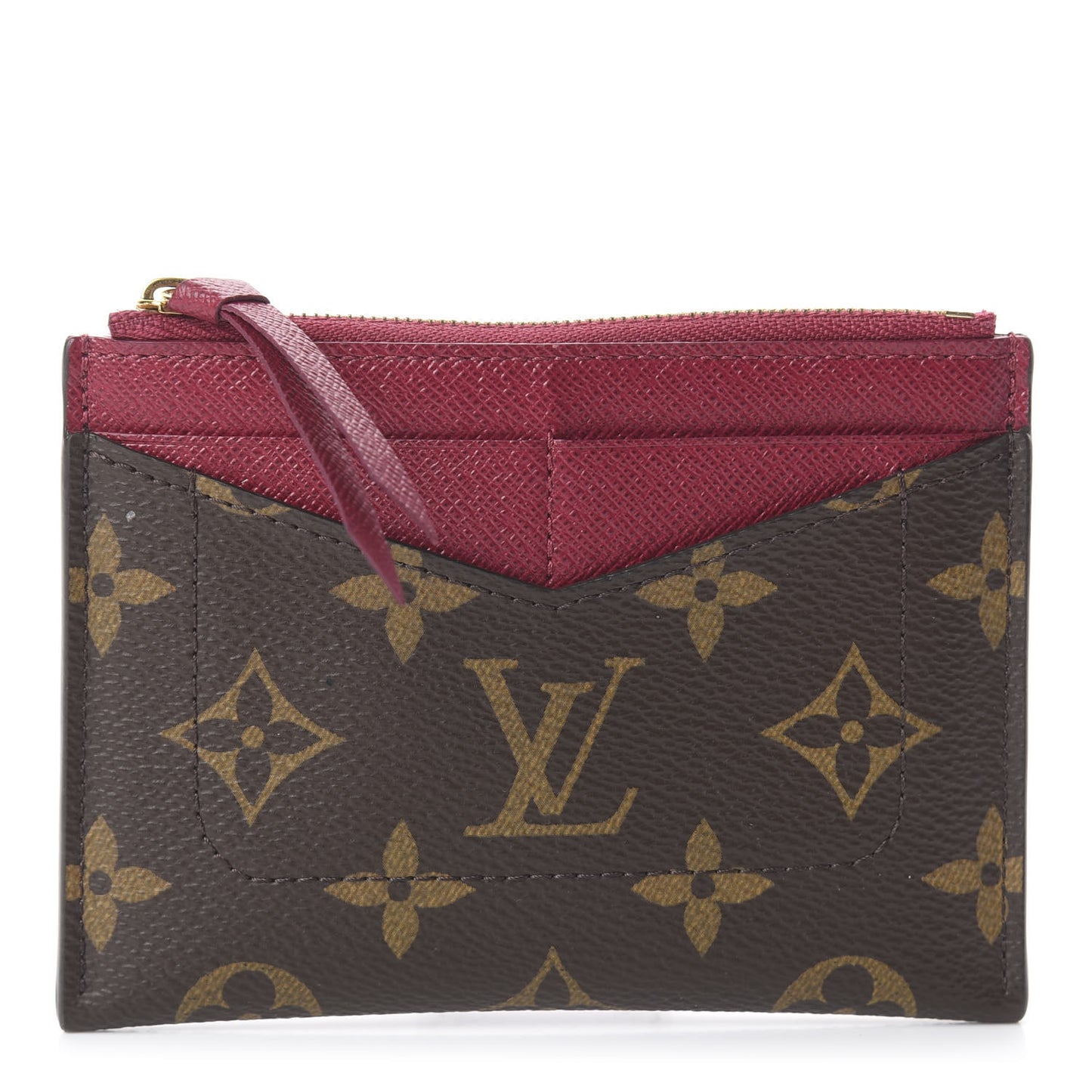 Monogram Zipped Card Holder