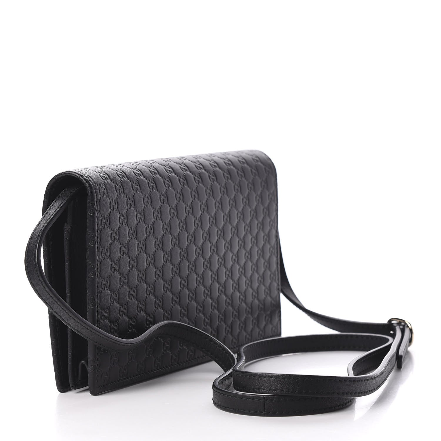Gucci Microguccissima Crossbody Wallet Black 3 of 9