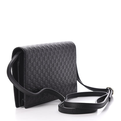 Gucci Microguccissima Crossbody Wallet Black 3 of 9