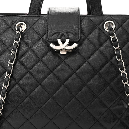 Chanel Caviar Quilted Large CC Box Shopping Tote Black 8 of 24