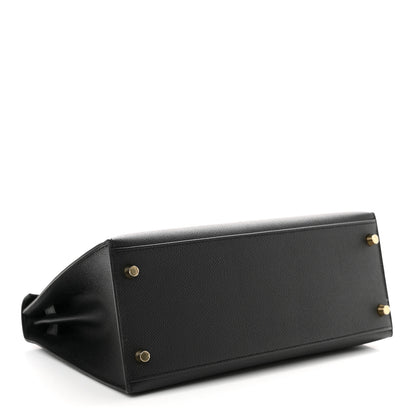 Hermes Madame Calfskin Kelly Sellier 28 Black 4 of 13