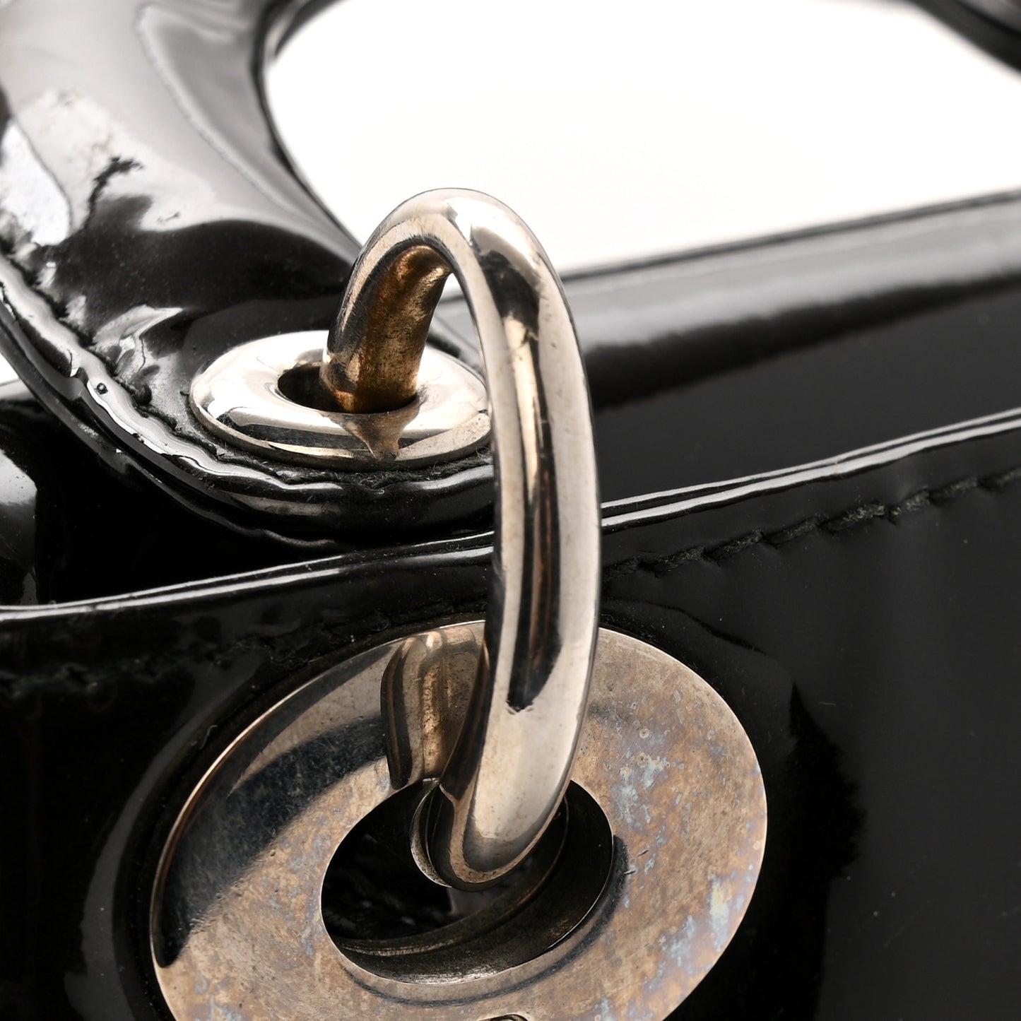 Patent Mini Lady Dior Black