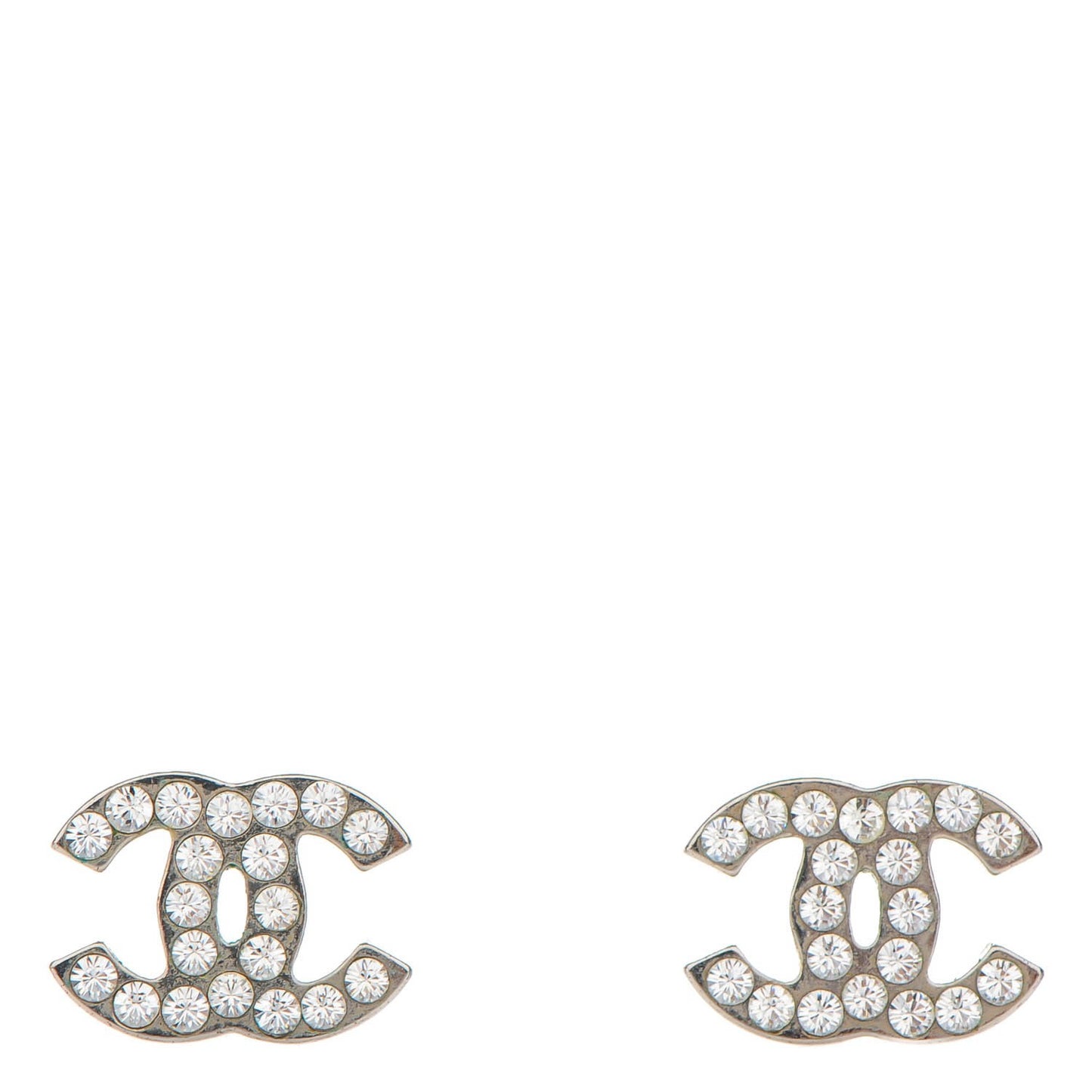 Crystal Timeless CC Earrings Silver