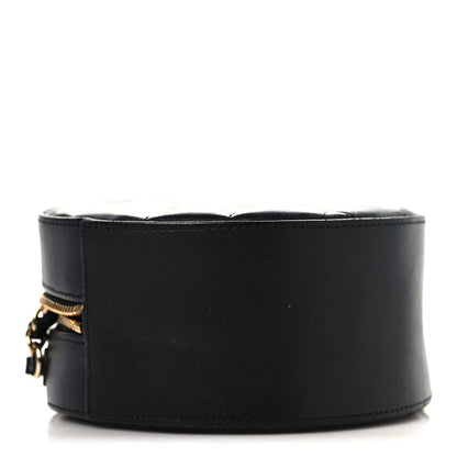 Chanel Lambskin Quilted Coco Bow Round Clutch With Chain Black 4 of 10