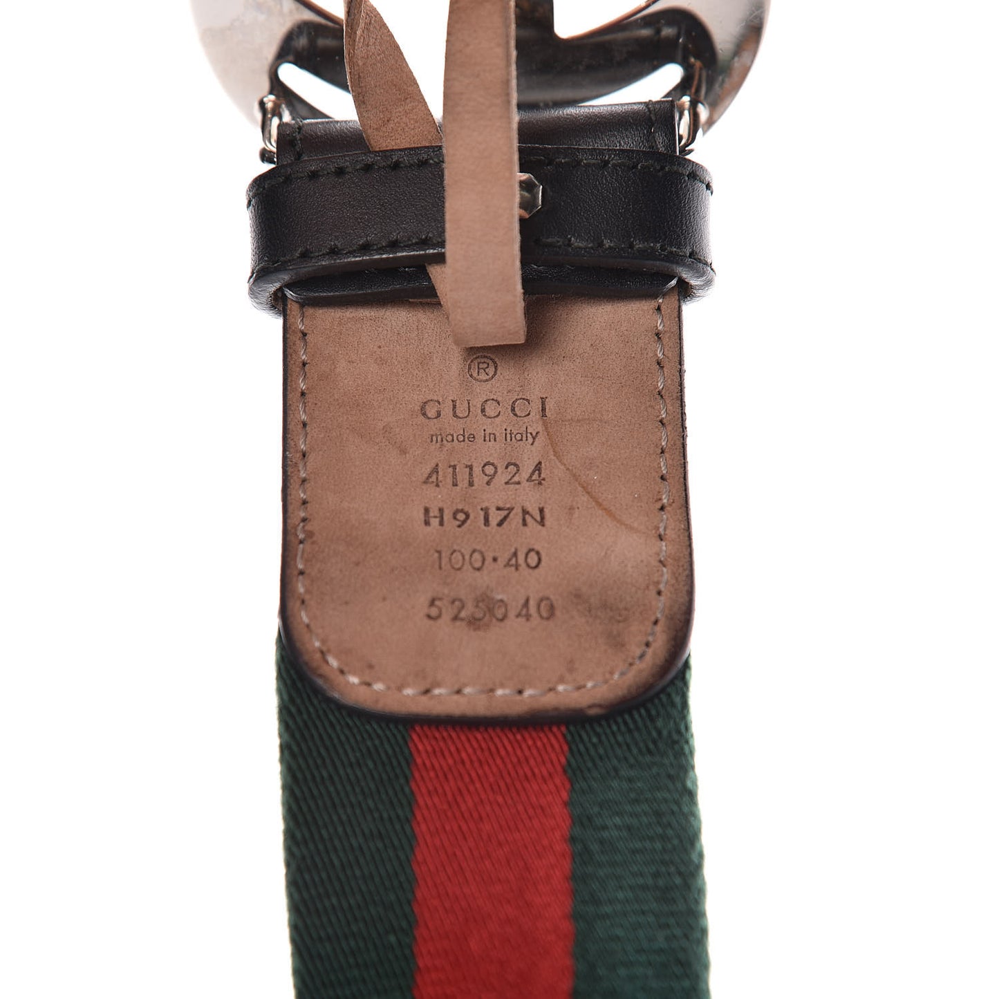 Calfskin Web Interlocking G Belt 100 40 Black