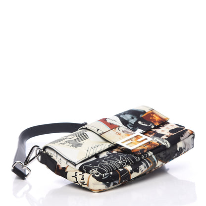 Fendi Nylon Karl Kollage Belt Baguette Bag Multicolor 4 of 11