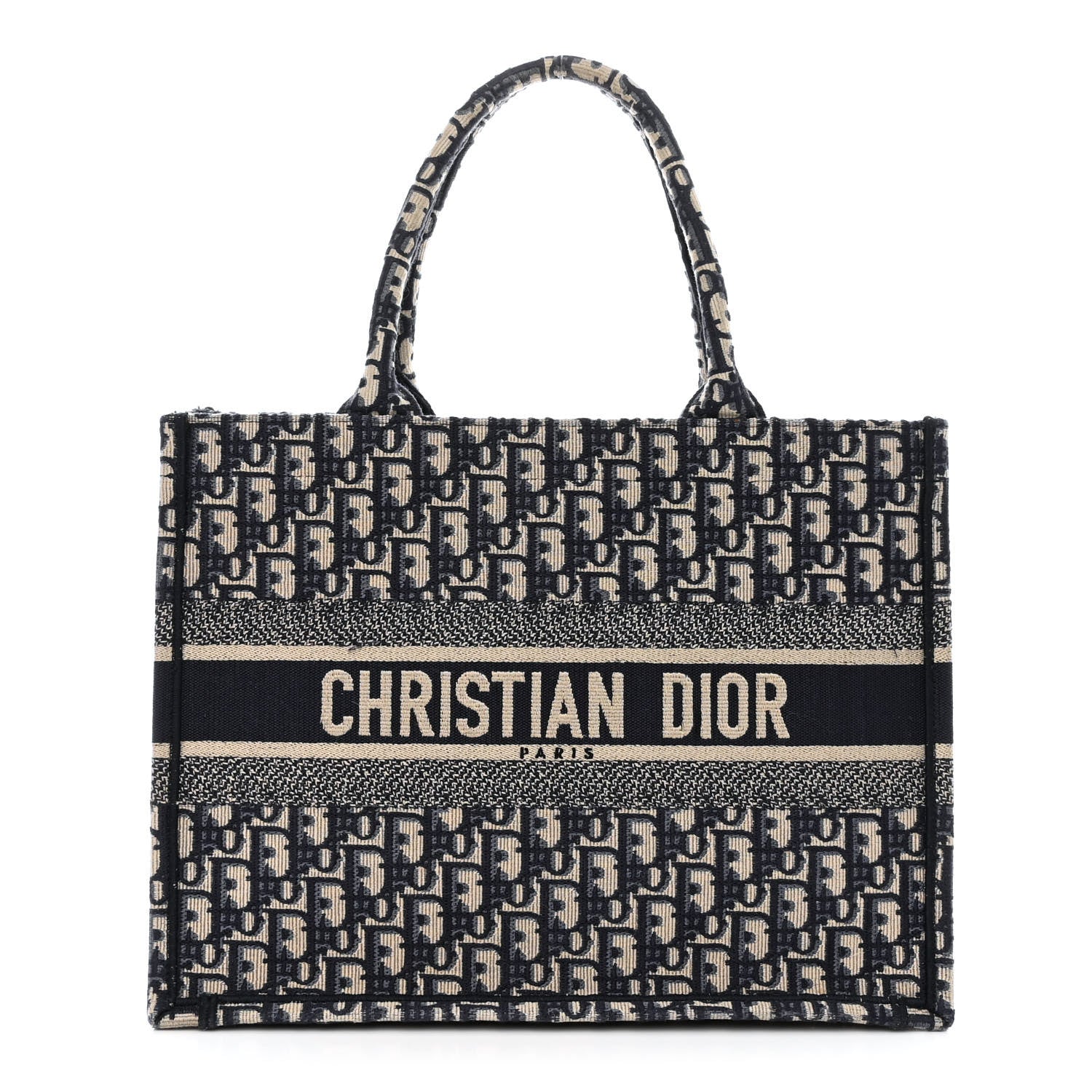 Christian Dior Oblique Medium Book Tote Blue Multicolor 1 of 14
