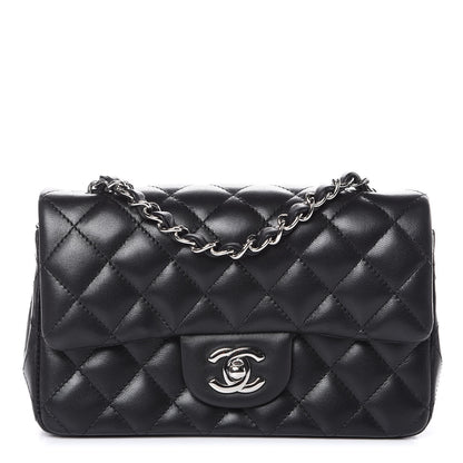 Chanel Lambskin Quilted Mini Rectangular Flap Black 1 of 10