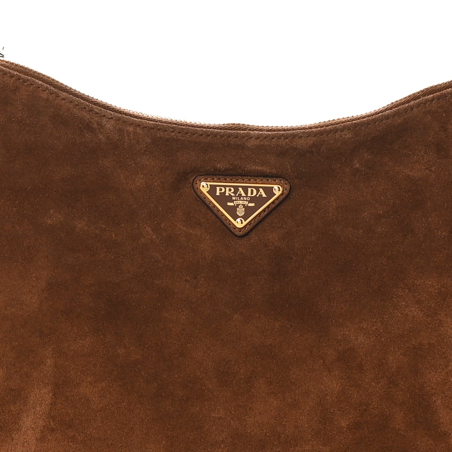 Prada Scamosciato Suede Medium Aimee Shoulder Bag Cacao 12 of 17