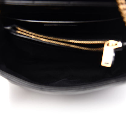 Saint Laurent Calfskin Y Quilted Monogram Small Loulou Chain Satchel Black 6 of 11