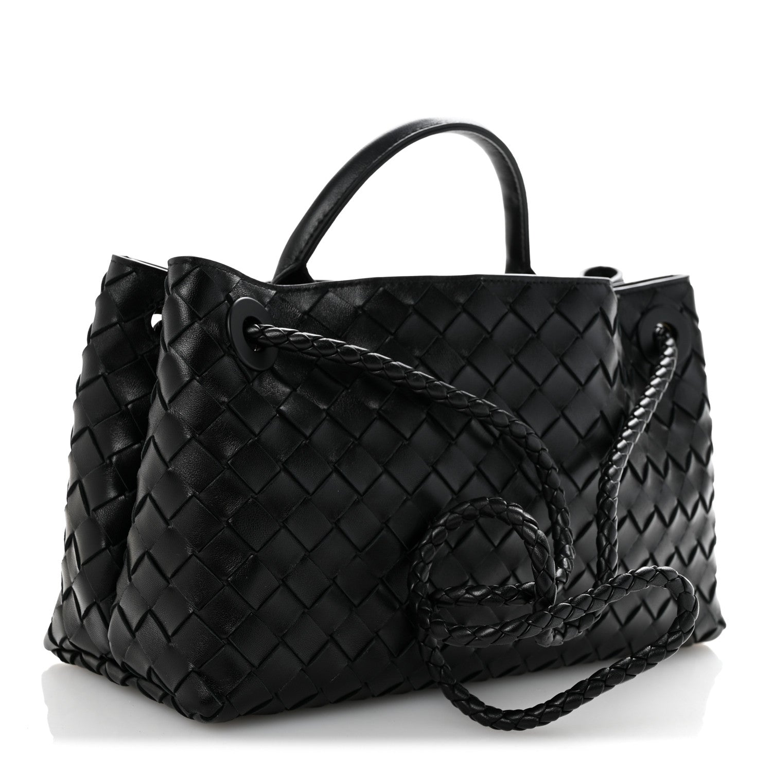 Bottega Veneta Nappa Intrecciato Small East West Andiamo Shoulder Bag Black 3 of 10