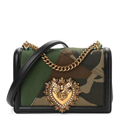 Dolce & Gabbana Calfskin Camouflage Pattern Medium Devotion Crossbody Bag 1 of 10