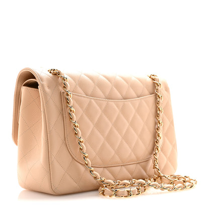 Chanel Caviar Quilted Jumbo Double Flap Beige Clair 3 of 12