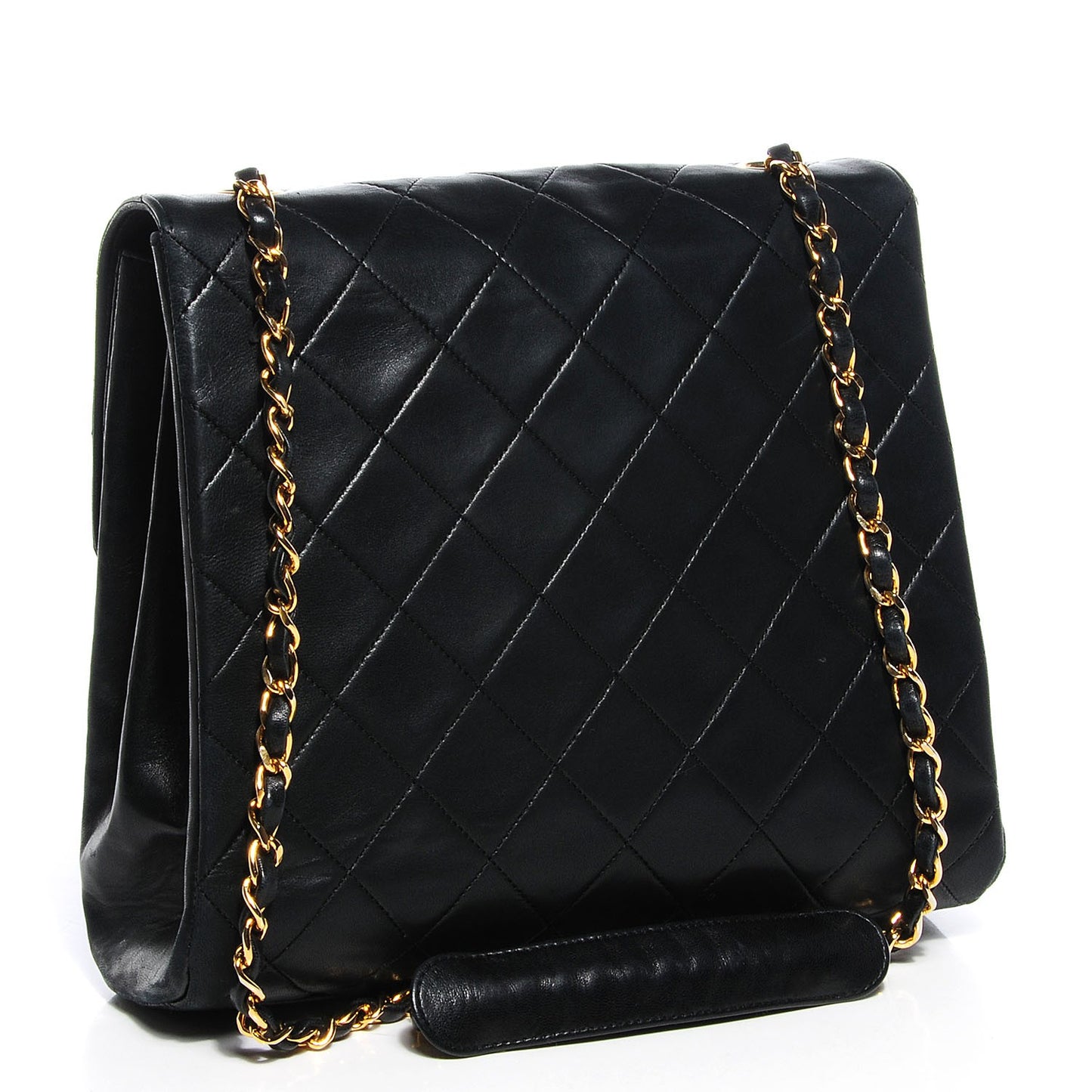 Lambskin Small Accordion Single Flap Black