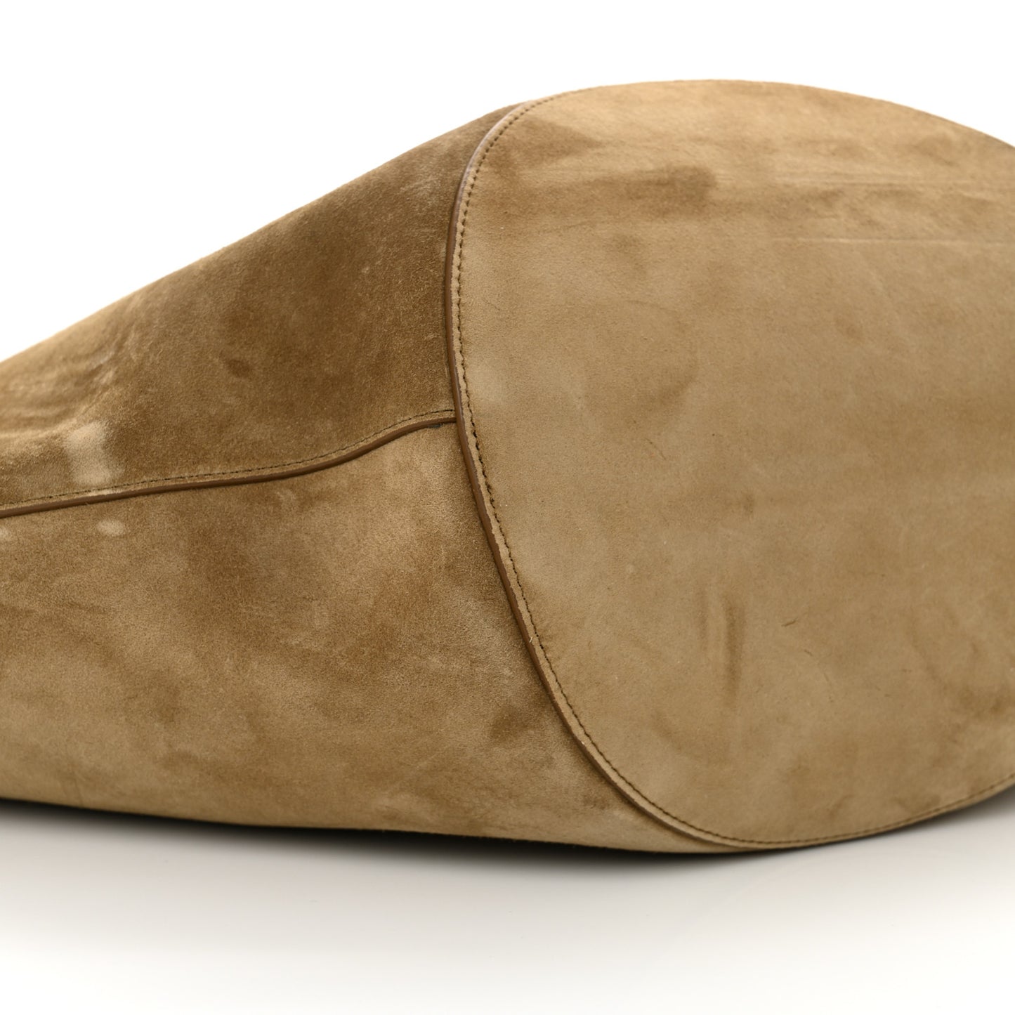 Suede Calfskin Medium Lotus Tote Mud