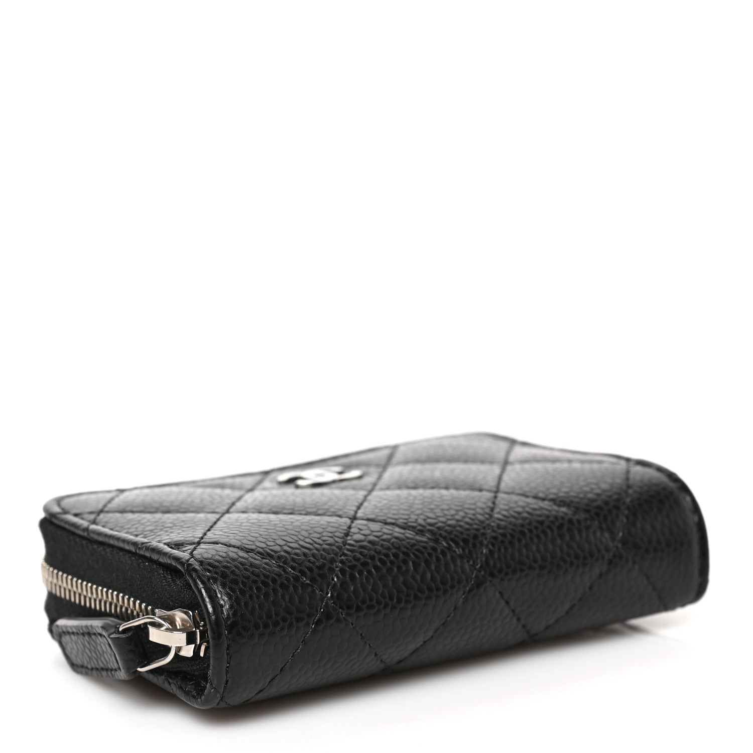 Chanel Caviar Quilted Zip Coin Purse Black 4 of 7