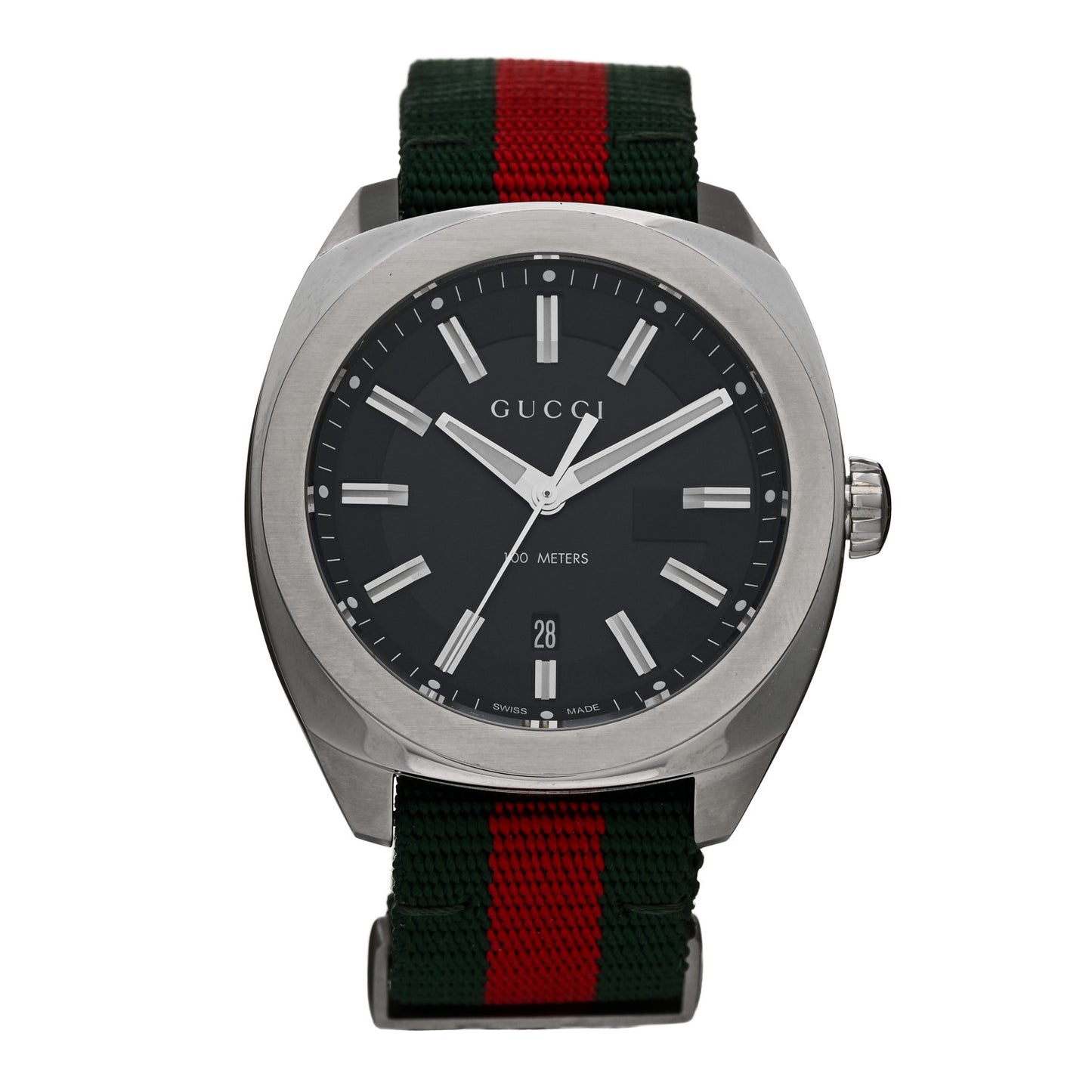 Stainless Steel Nylon 41mm GG2570 Quartz Watch Black