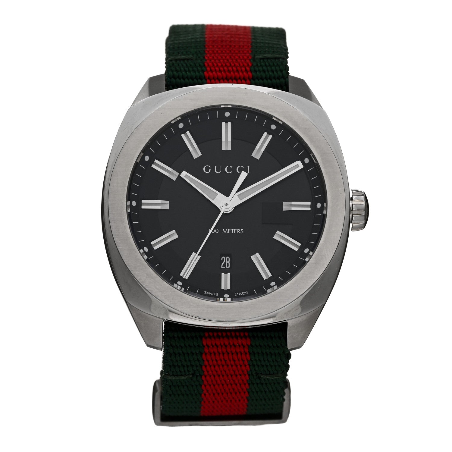 Gucci Stainless Steel Nylon 41mm GG2570 Quartz Watch Black 1 of 4