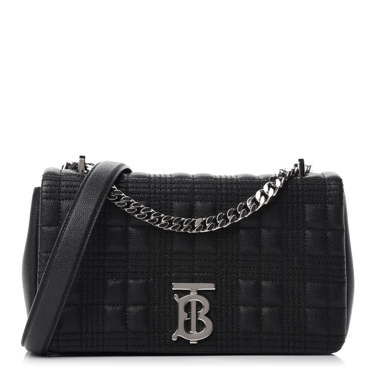 Burberry Grainy Calfskin Quilted Lola Bag Black 1 of 10