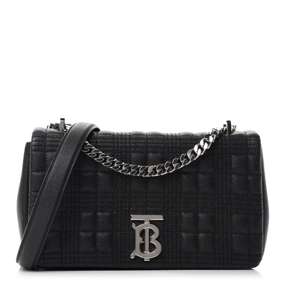 Burberry Grainy Calfskin Quilted Lola Bag Black 1 of 10