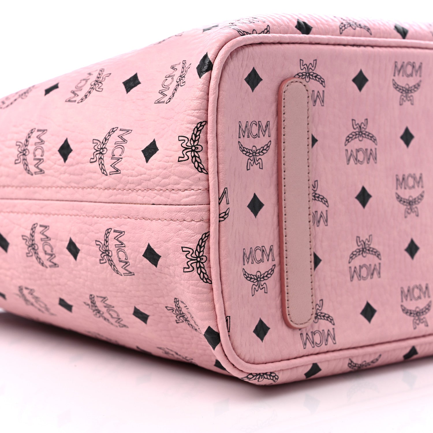 MCM Visetos Medium Anya Shopper Tote Light Pink 8 of 9
