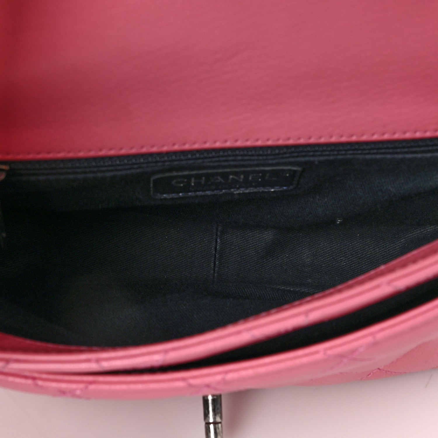 Chanel Shiny Goatskin Quilted Small Double Carry Waist Chain Flap Pink 4 of 8