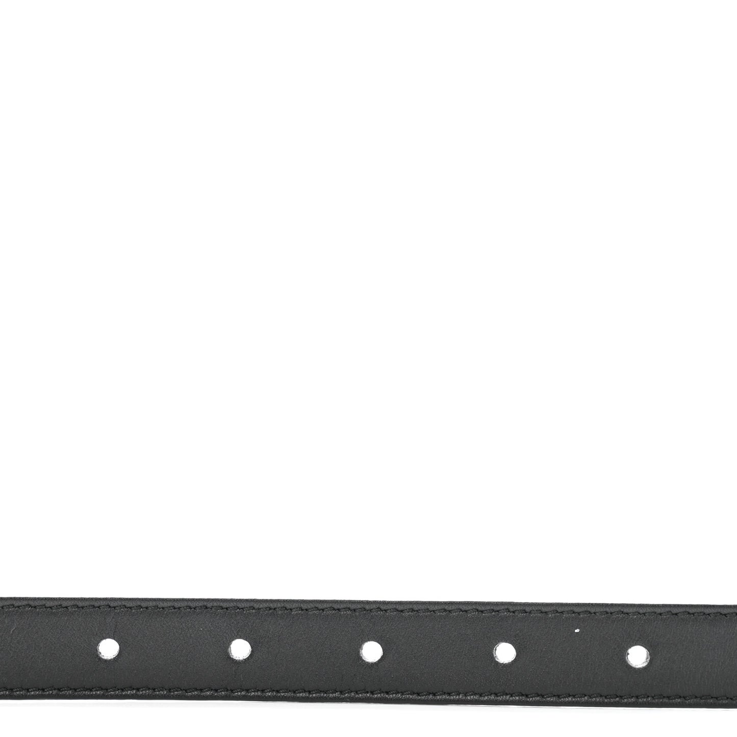 Calfskin Pearl Double G 20mm Belt 85 34 Black Cream