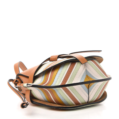 Loewe Snake Embossed Calfskin Striped Gate Crossbody Bag Multicolor 4 of 10