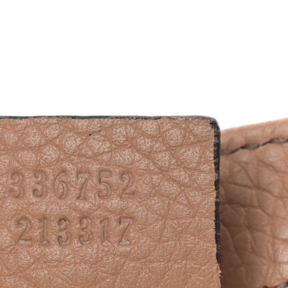 Gucci Pebbled Calfskin Medium Soho Flap Crossbody Camelia 7 of 9