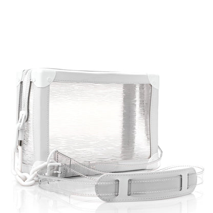Louis Vuitton Calfskin PVC Epi Plage Soft Trunk Optic White 3 of 10
