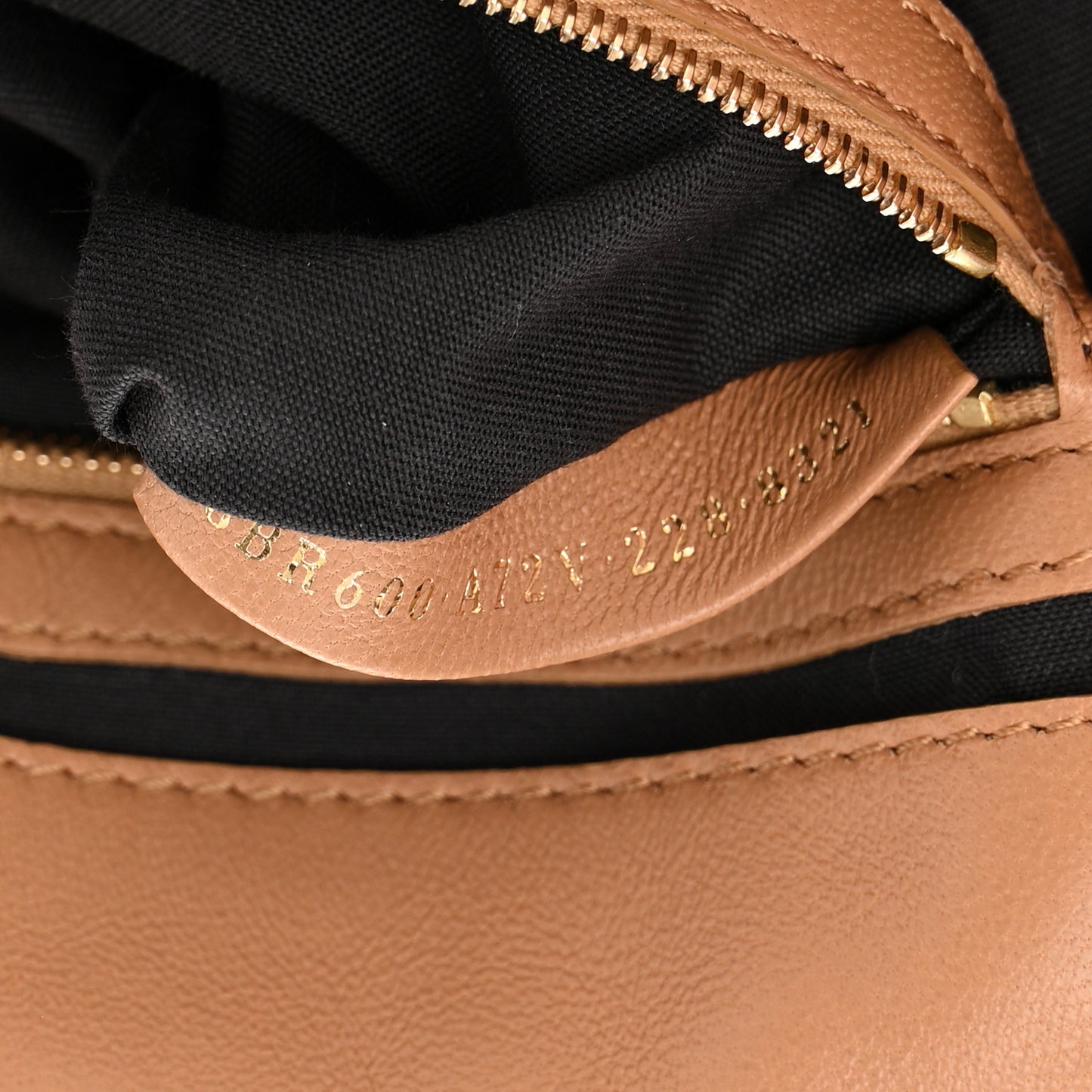 Nappa FF 1974 Embossed Baguette Miele Scuro