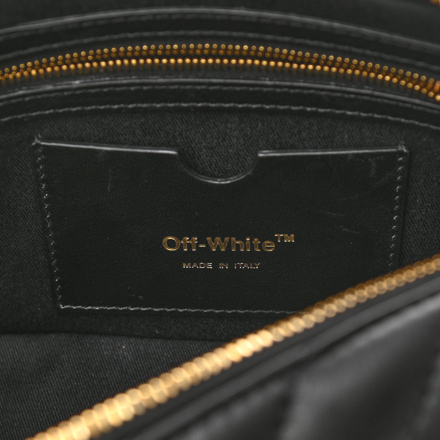 Calfskin Diagonal Quilted Jackhammer Camera Bag Black