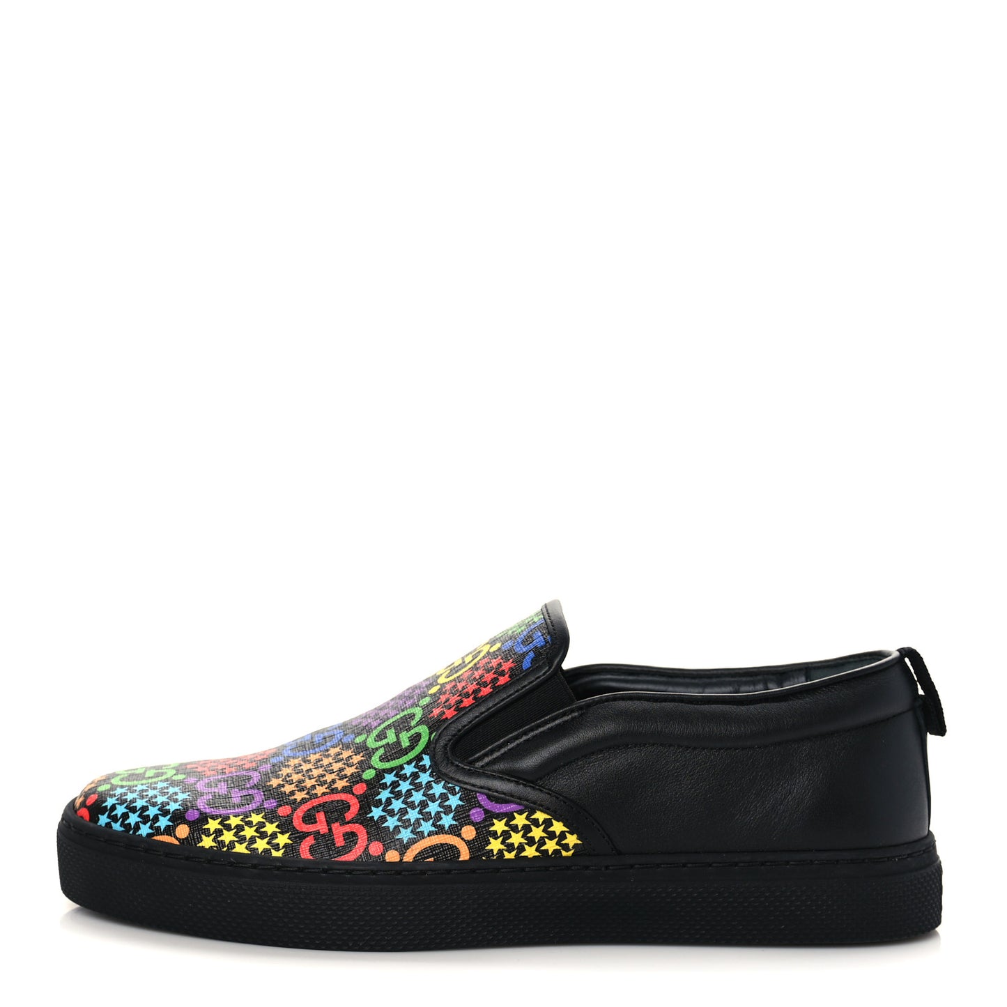 GG Supreme Monogram Psychedelic Mens Sneakers 6 Black Multicolor