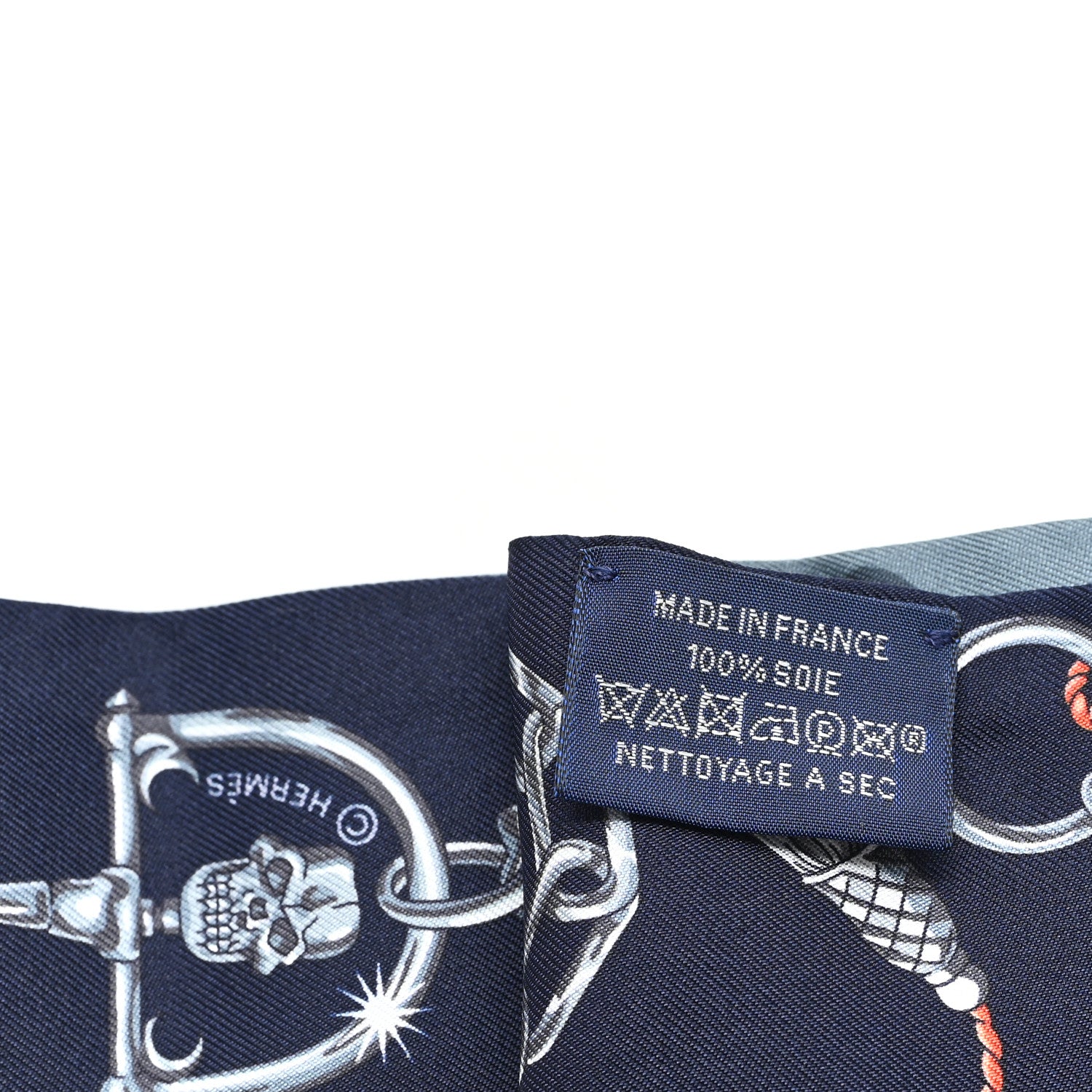 Hermes Silk C'est la Fete Twilly Ardoise Clair Rose Pale Bleu Marine 3 of 3
