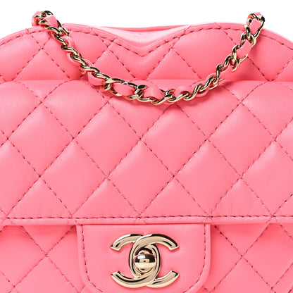 Chanel Lambskin Quilted CC In Love Heart Bag Pink 8 of 11