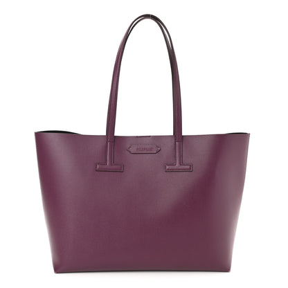 Tom Ford Grained Calfskin Small T Tote Bordeaux 1 of 14