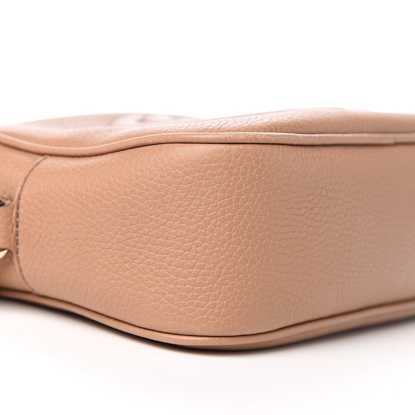 Pebbled Calfskin Small Soho Disco Bag Rose Beige
