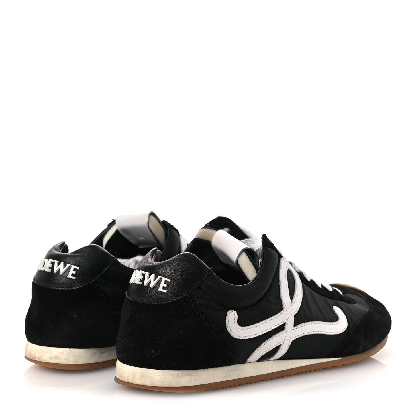 Nylon Suede Ballet Runners 2.0 Sneakers 39 Black White