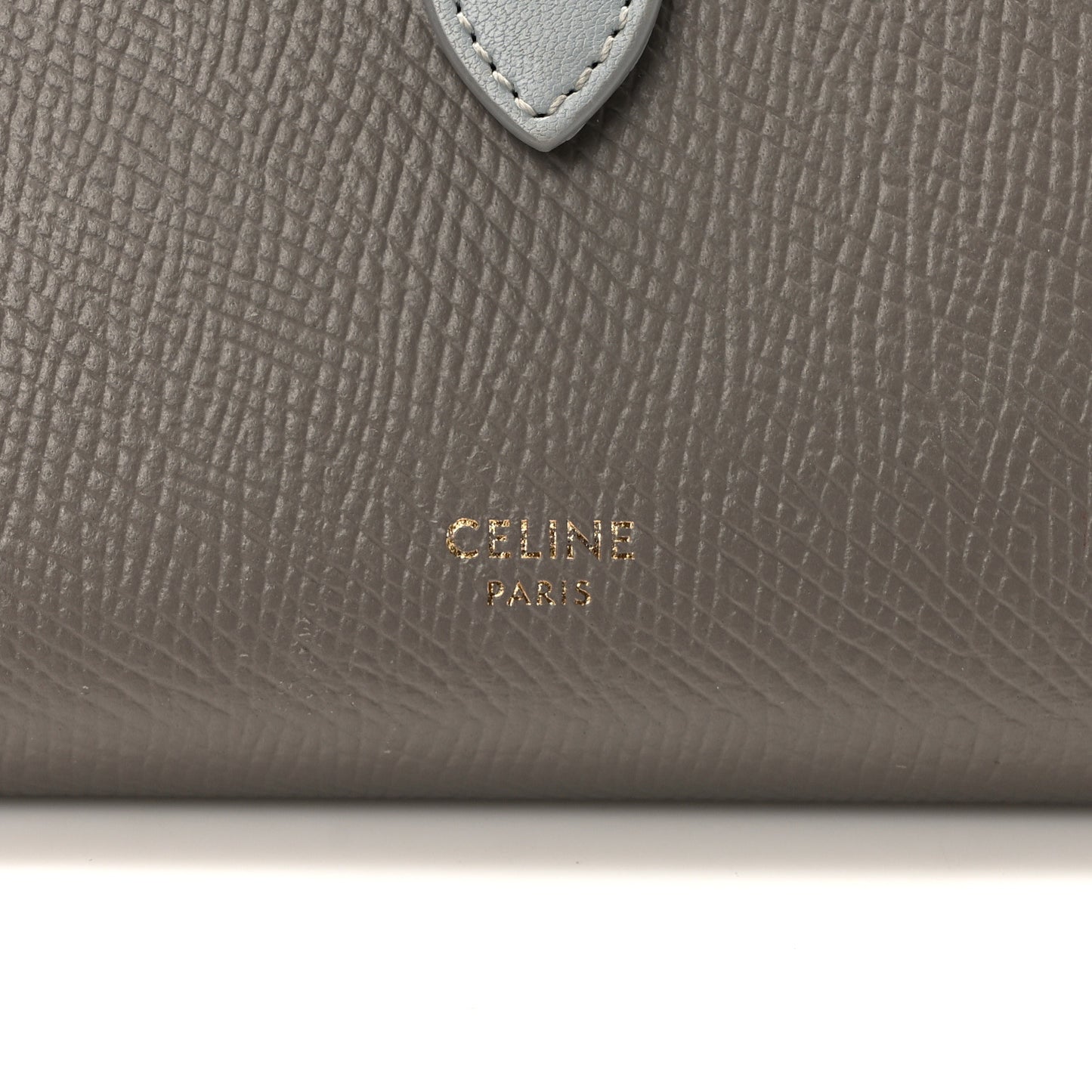 Grained Calfskin Small Multifunction Strap Wallet Pebble Mineral