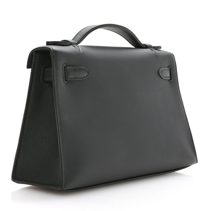 Hermes Swift Kelly Pochette Clutch Black 3 of 11