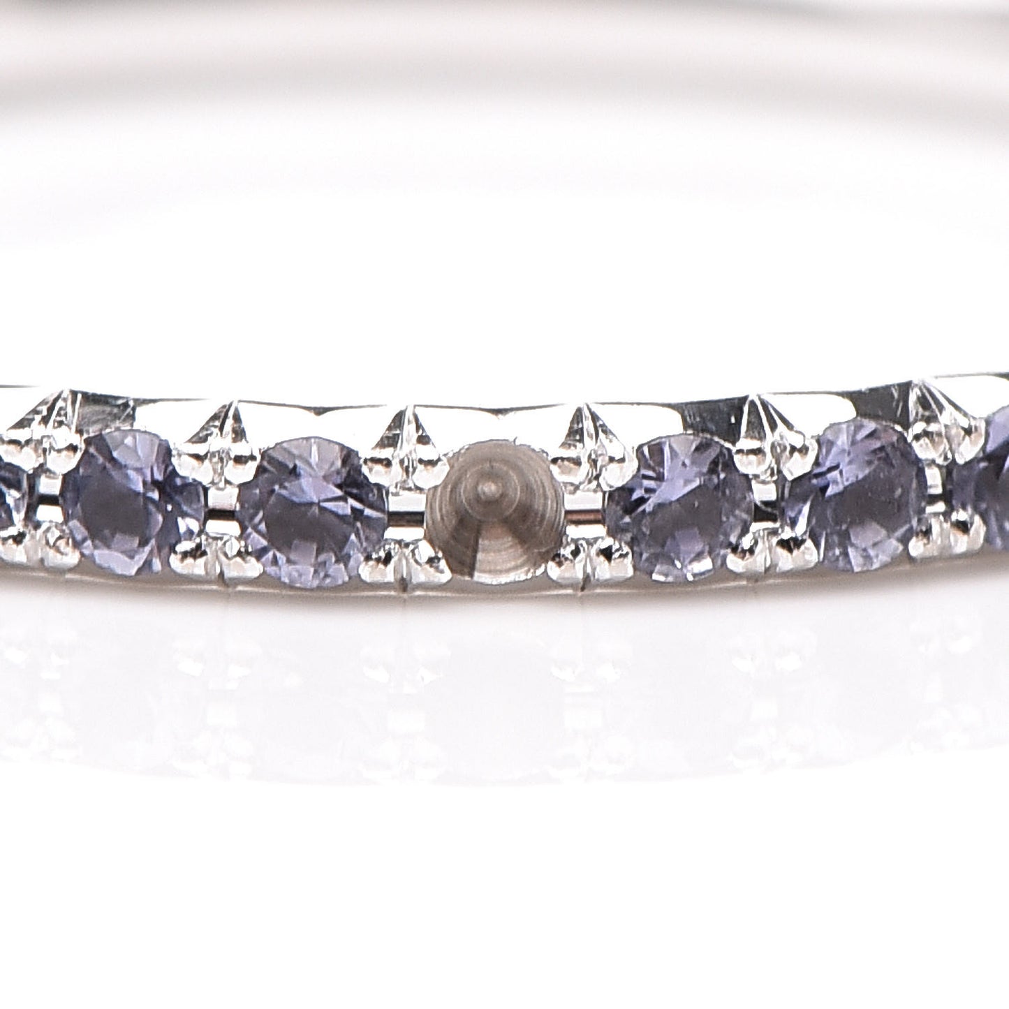 18K White Gold Iolite Metro Ring 47 4.25