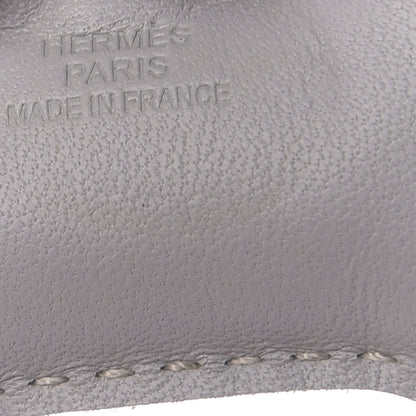 Hermes Milo Lambskin Grigri Rodeo Horse Bag Charm PM Bleu Glacier Curry Rouge H 4 of 5