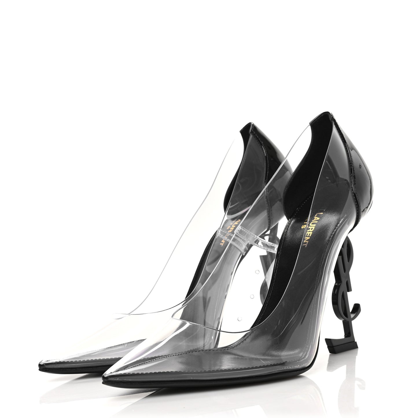 Patent Calfskin PVC Opyum 110 Pump 40 Black Transparent